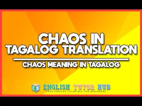 chaos in tagalog